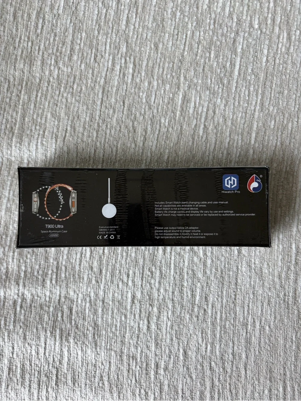 T900 Ultra Smart Watch 2.09in, 49mm Silver, Orange Silicone, Wireless smartwatch